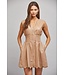 Erin Latte Faux Leather Dress