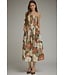Deanna Teal Floral Midi Dress