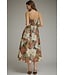 Deanna Teal Floral Midi Dress
