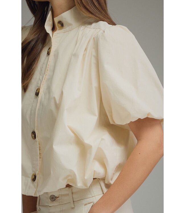 Baleigh Ecru Bubble Top