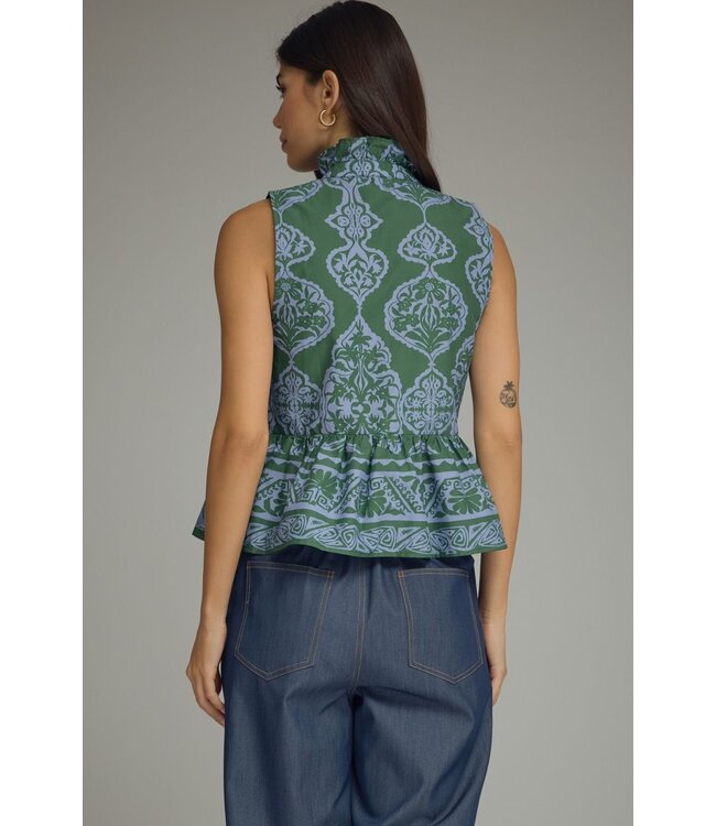 Jodi Hunter Green Peplum Top