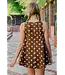 Peyton Mocha Mousse Polka Dot Swing Top