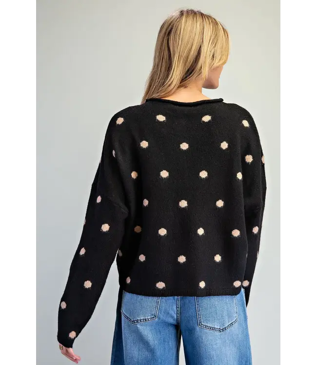Nicole Black Polka Dot Cardigan