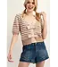 Amie Coco Striped Bow Cardigan