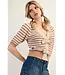 Amie Coco Striped Bow Cardigan