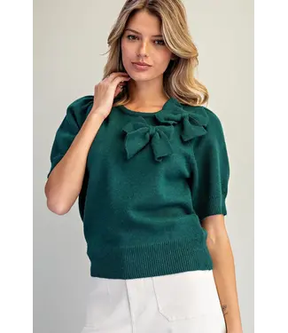 ee:some Yvette Hunter Green Bow Sweater