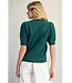 Yvette Hunter Green Bow Sweater