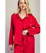 Katie Sangria Satin Lounge Top
