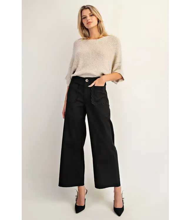 Karen Black Straight Leg Pants