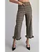 Liza Oatmeal Gingham Straight Leg Pants