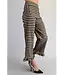 Liza Oatmeal Gingham Straight Leg Pants