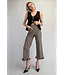 Liza Oatmeal Gingham Straight Leg Pants