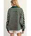 Kerri Evergreen Striped Knit Shacket