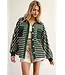 Kerri Evergreen Striped Knit Shacket
