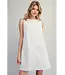 Jonie Off White Pinstriped Dress