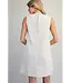 Jonie Off White Pinstriped Dress