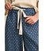 Serenity Denim Polka Dot Wide Leg Cropped Pants