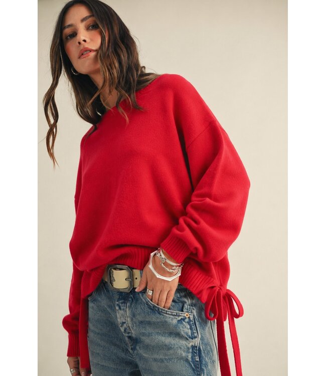 Claude Red Knit Sweater
