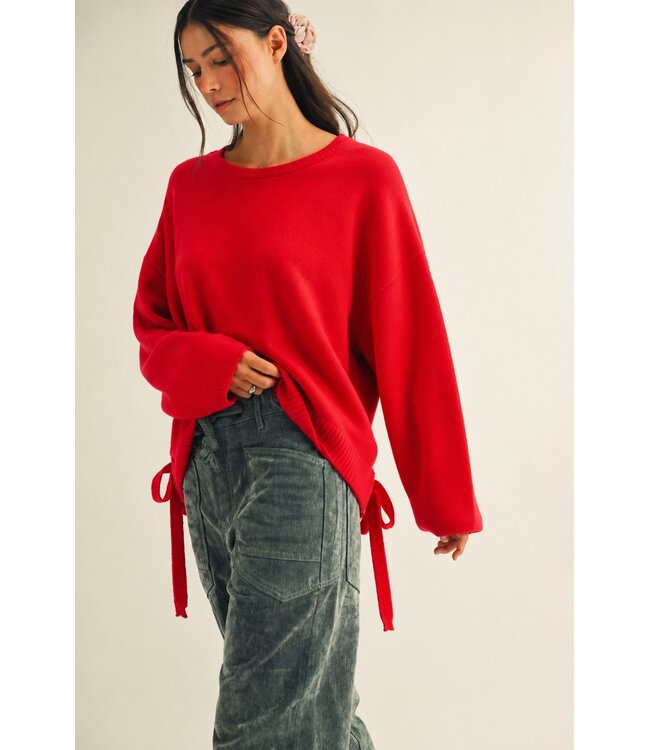 Claude Red Knit Sweater