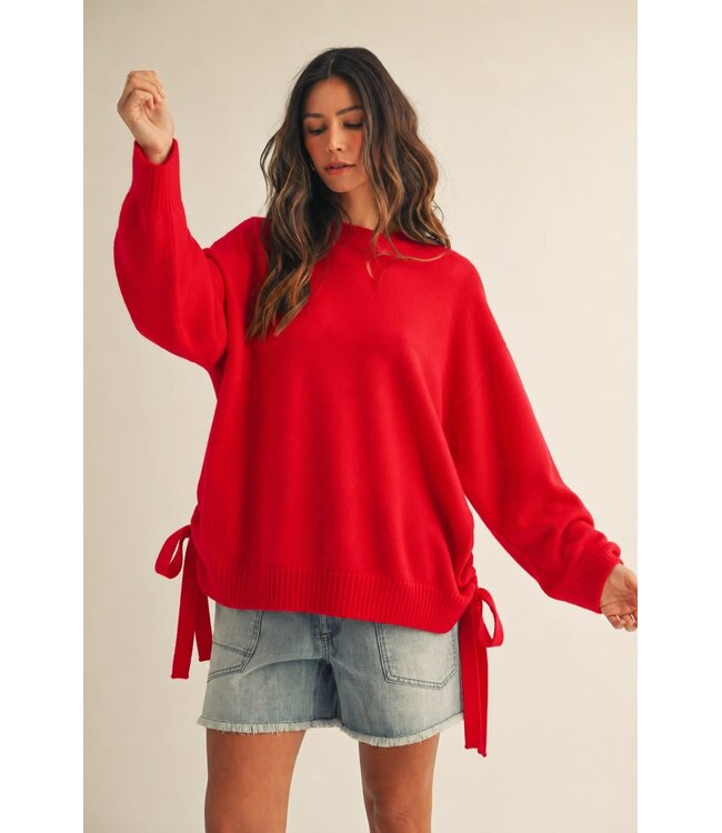 Claude Red Knit Sweater