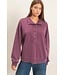 Zoe Dark Cherry Mineral Wash Sweatshirt