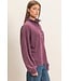 Zoe Dark Cherry Mineral Wash Sweatshirt