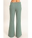 Addyson Dark Green Striped Waffle Knit Pants