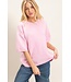 Kyleigh Pink Knit Sweater Top