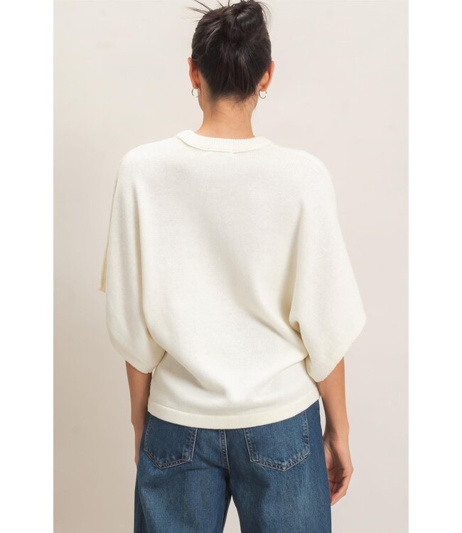 Luna Ivory Sweater Top