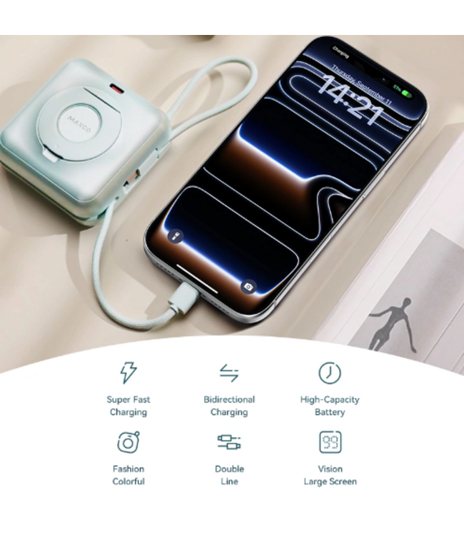Mini Magnetic Gray Power Bank