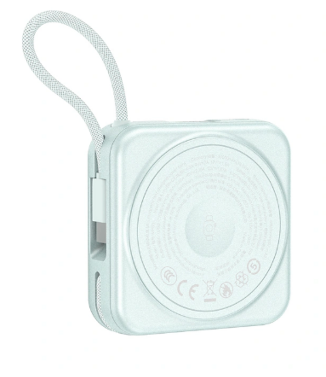 Mini Magnetic Mint Green Power Bank