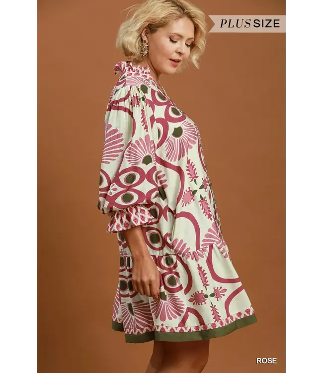 Darla Rose Abstract Babydoll Dress