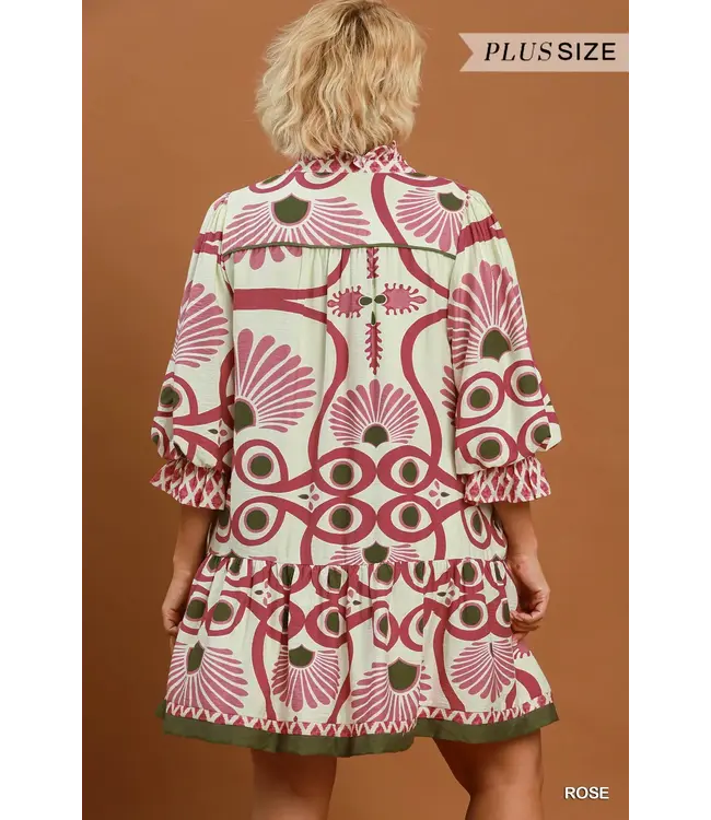 Darla Rose Abstract Babydoll Dress