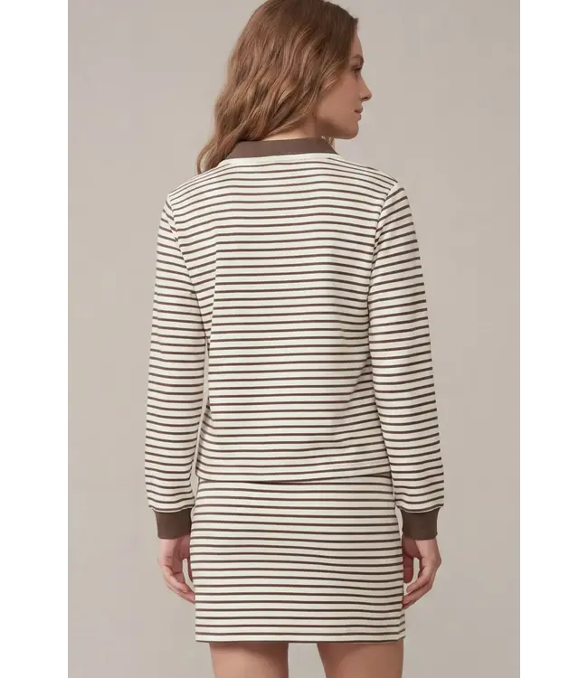 Zoe Brown Striped Skort
