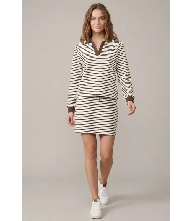 Zoe Brown Striped Skort