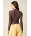 Judy Brown Sheer Polka Dot Mesh Top