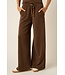 Carmen Brown Cloud Knit Wide Leg Pants