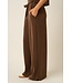 Carmen Brown Cloud Knit Wide Leg Pants