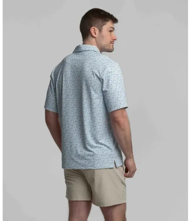 Biggest Fan Powder Blue Printed Polo