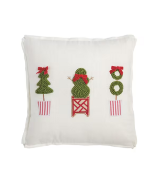 Christmas Topiary Square Pillow