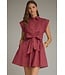 Mauve Brown Fuchsia Striped Dress