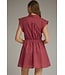 Mauve Brown Fuchsia Striped Dress