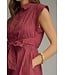 Mauve Brown Fuchsia Striped Dress