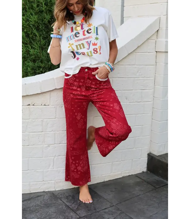 My Jesus Ivory Crop Tee
