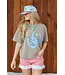 Busy Counting My Lucky Stars Brown Crop Tee