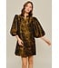 Mallory Taupe Horse Jacquard Dress