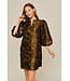 Mallory Taupe Horse Jacquard Dress