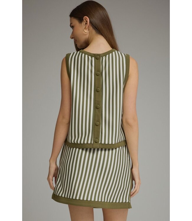Chandler Olive Striped Top