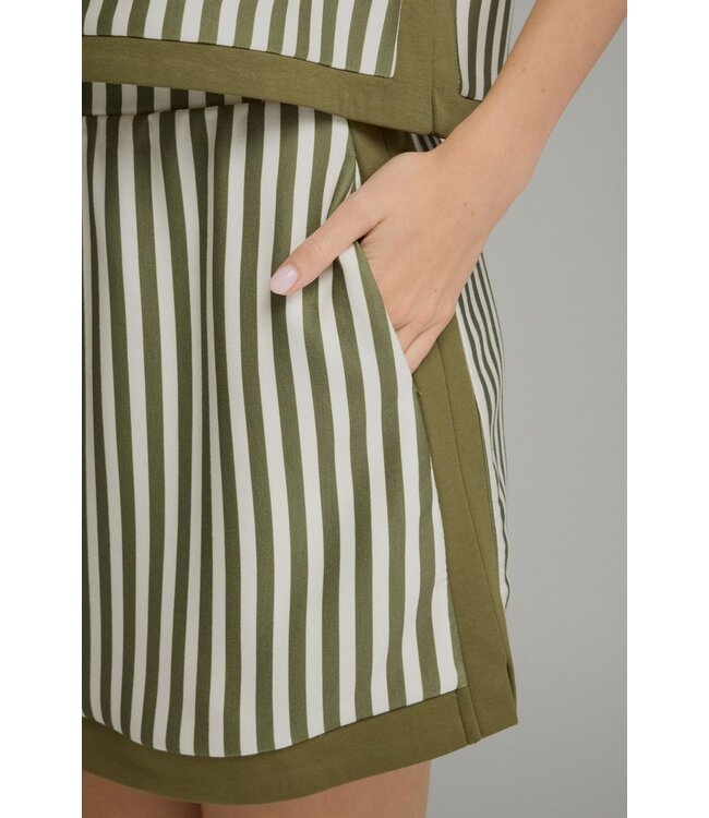 Chandler Olive Striped Skort