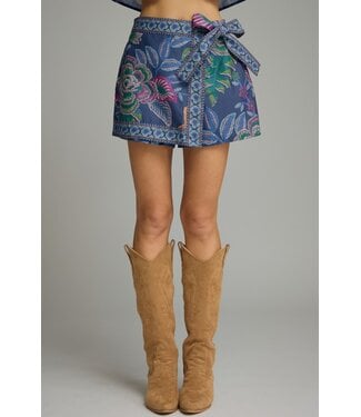 Entro Chaney Indigio Botanical Skort
